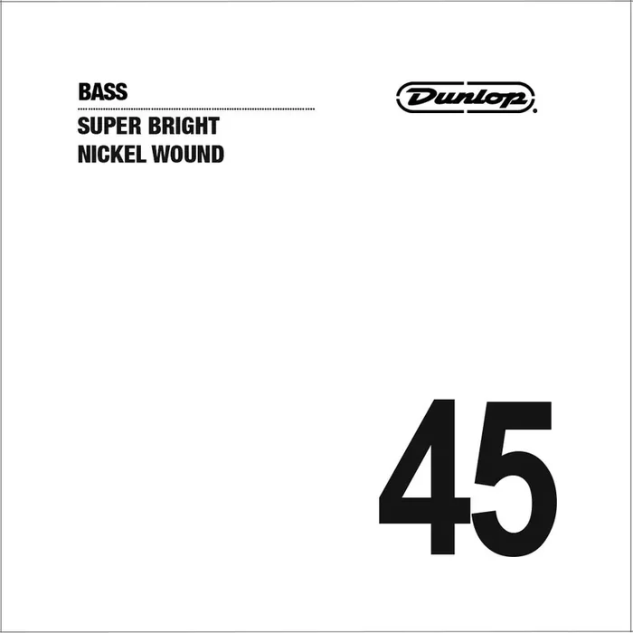 Jim Dunlop DBSBN45 Super Bright Nickel Wound Bass String, .045