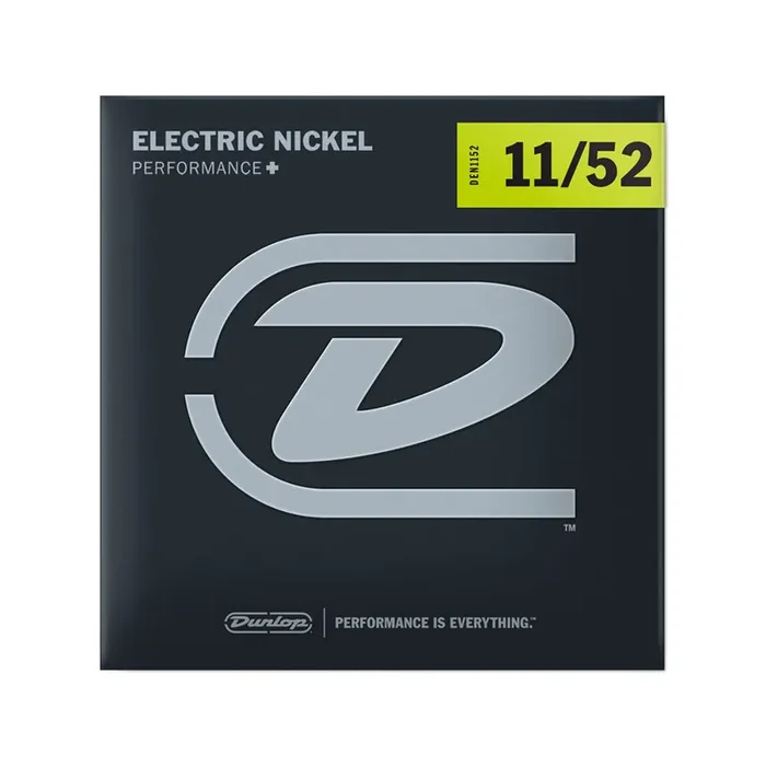 Jim Dunlop DEN1152 Performance+ Nickel Wound Electric Guitar Strings, Medium-Heavy, 11-52