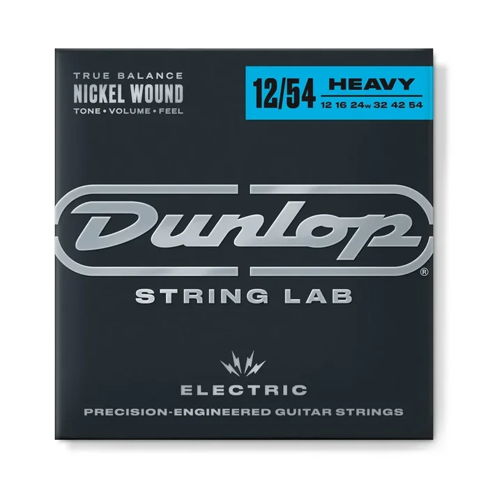 Jim Dunlop DEN1254 Electric Guitar String Set 12-54 Nickel Plate Heavy Wound