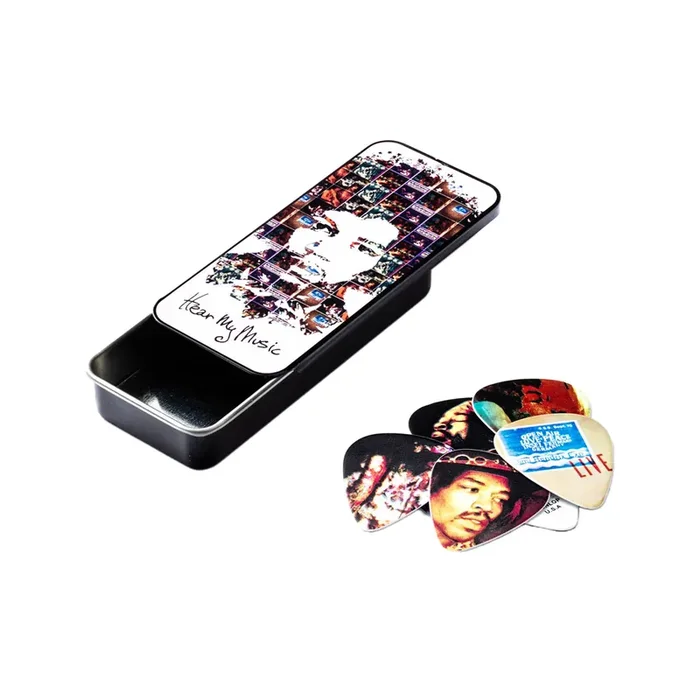 Jim Dunlop JHPT07M Jimi Hendrix Hear My Music Pick Tin, Medium