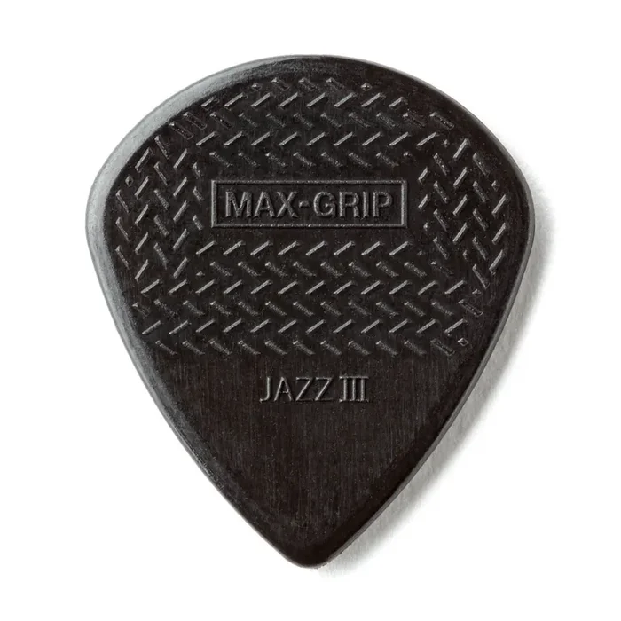 Jim Dunlop Nylon Jazz 3 Max Grip Black Stiffo, Player Pack 6-Pack