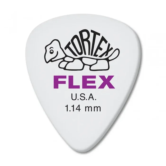 Jim Dunlop Tortex Flex 1.14mm Guitar Plectrums, 12-Pick Player Pack