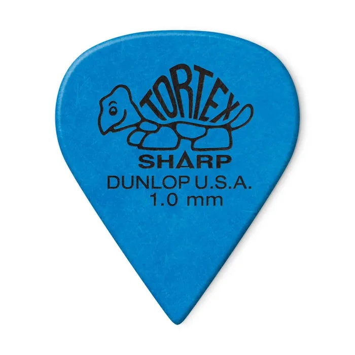 Jim Dunlop TORTEX Sharp 1mm Guitar Plectrums, 12-Pack
