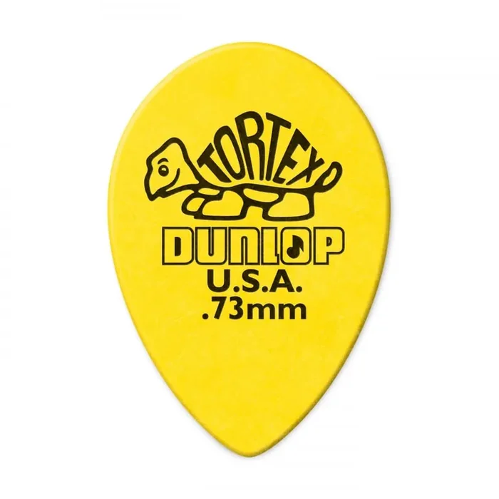 Jim Dunlop TORTEX Small Tear Drop .73mm Yellow, 36-Pack