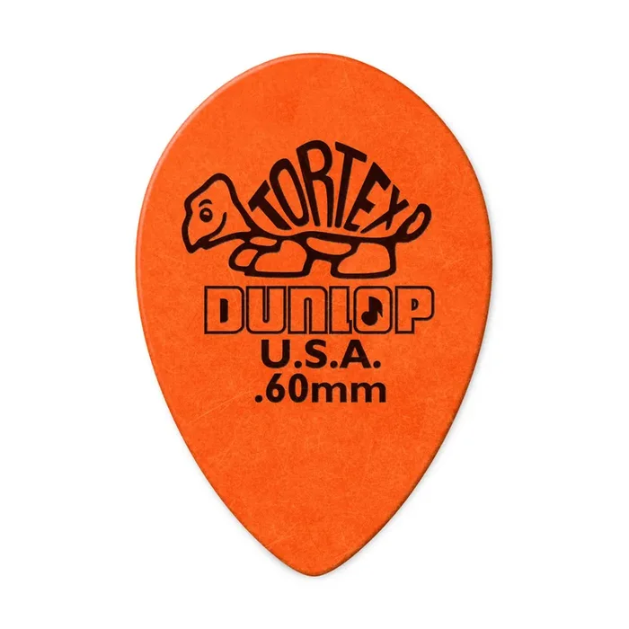 Jim Dunlop TORTEX Small Teardrop .60mm Guitar Plectrums, Orange, 36-Pack