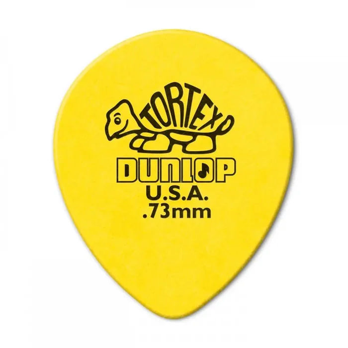 Jim Dunlop Tortex Teardrop 0.73mm Guitar Plectrums, 72-Pack
