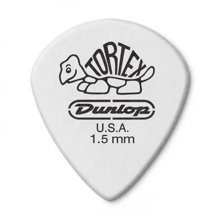 Jim Dunlop White TORTEX Jazz III 1.5mm Guitar Plectrums, 12-Pick Player Pack