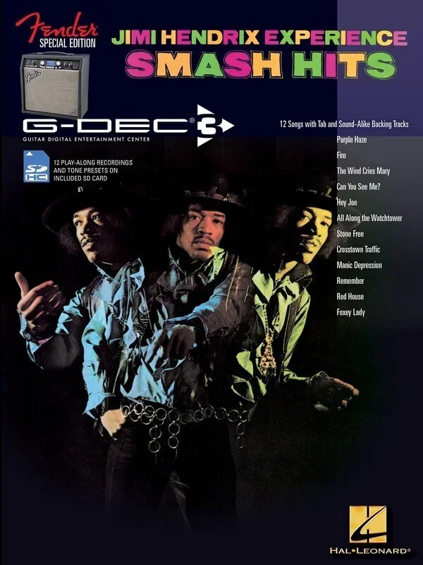 JIMI HENDRIX SMASH HITS FENDER GDEC Book/SD CARD