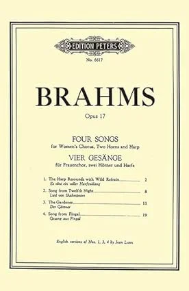 Johannes Brahms : Johannes Brahms : Four Songs Op.17 – Horn – Faber Digital