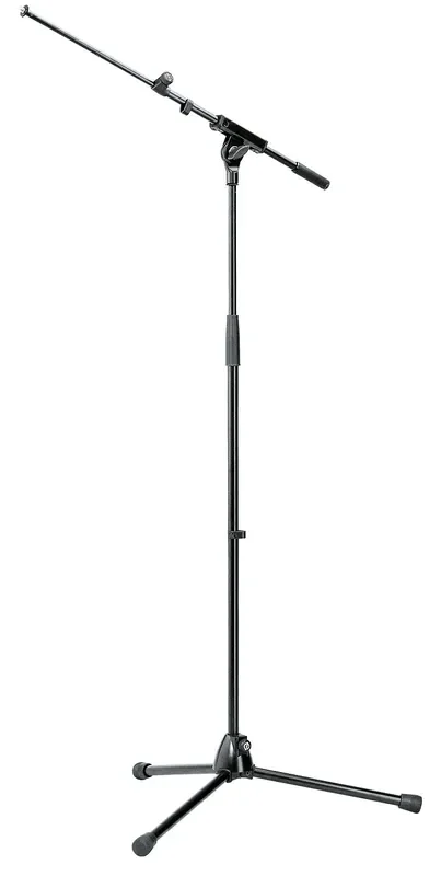 K&M Topline (21080 / 210/8) Telescopic Boom Microphone Stand – Black