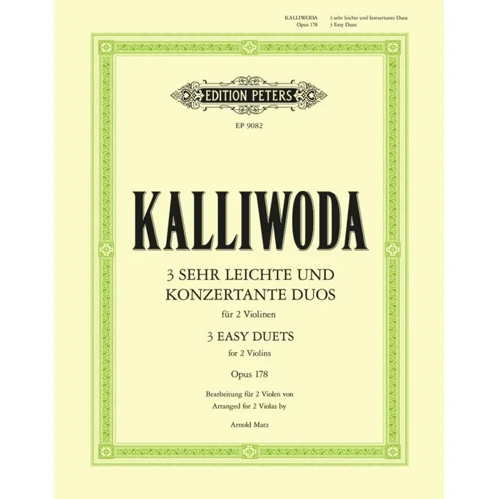 Kalliwoda, Johann Wenzel – 3 Easy Violin Duets, Op.178