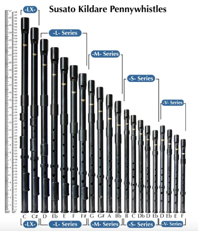 Kildare 2 Piece Penny Whistle in Low G by Susato – M-Series
