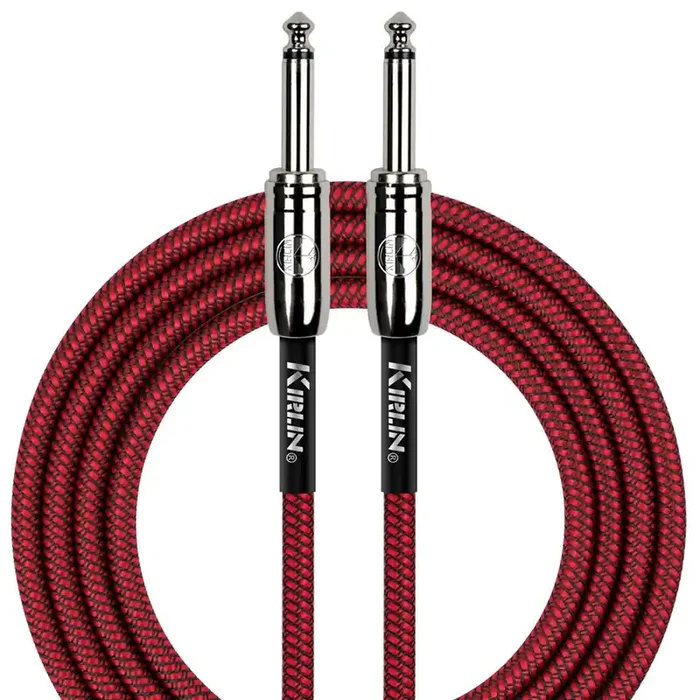 Kirlin 20ft / 6m Red Woven Straight – Straight Jack Cable