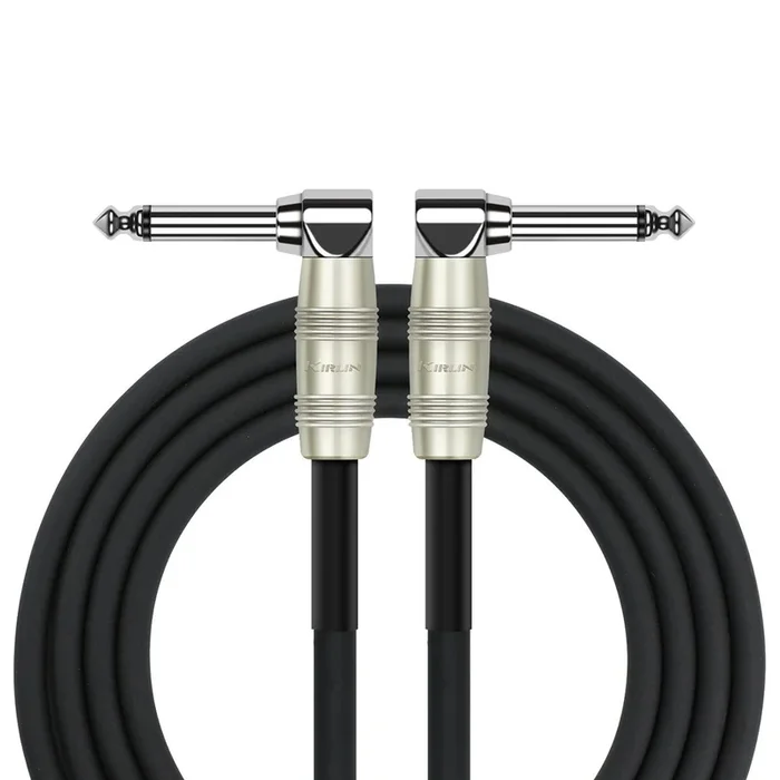 Kirlin KIP203PR-20 20FT Instrument Cable 1/4″ RA Mono Plug, OFC Shielding