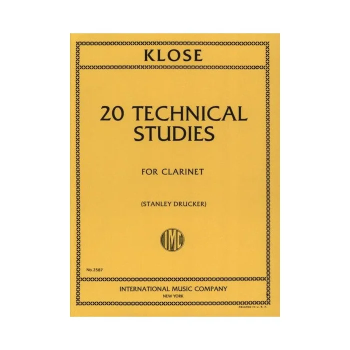 Klosé, Hyacinthe Eléonore – 20 Technical Studies