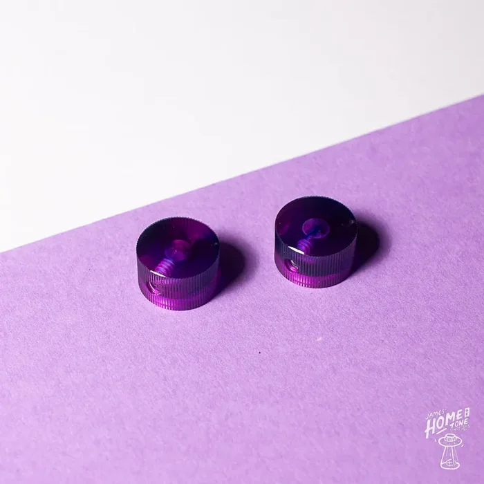 Knob Head custom – Purple cupcake control knob duo