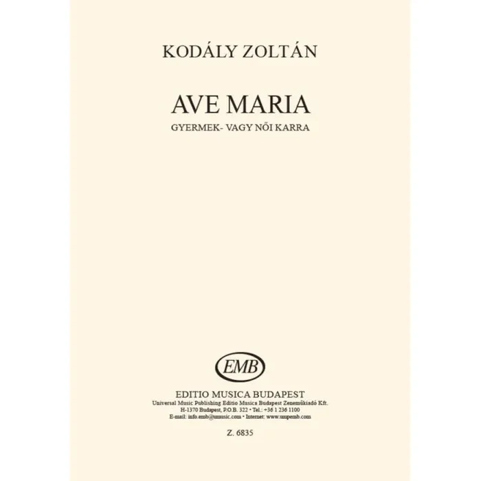 Kodály, Zoltán – Ave Maria