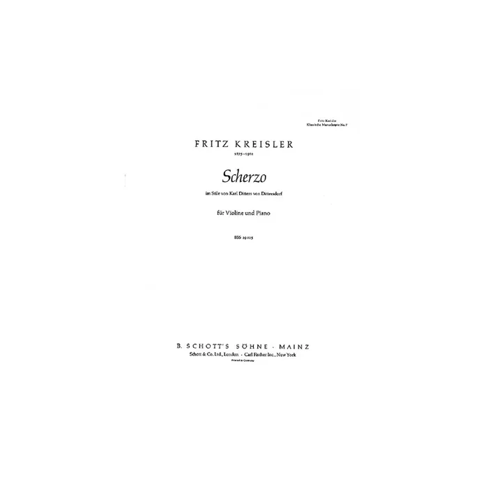 Kreisler, Fritz – Scherzo in the style of Karl Ditters v. Dittersdorf No. 7