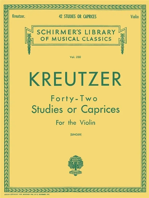 Kreutzer Forty-Two Studies or Caprices
