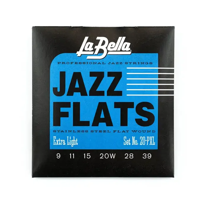 La Bella 20PXL Jazz Flats 9-39 Stainless Steel Electric Guitar Strings