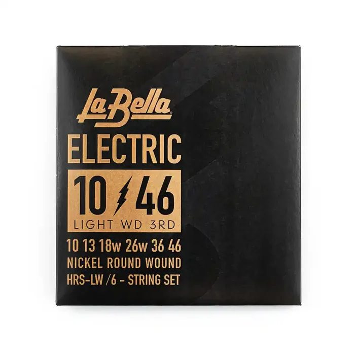 La Bella HRS Nickel-Plated 10-46 Electric Guitar Strings w/ Wound 3rd
