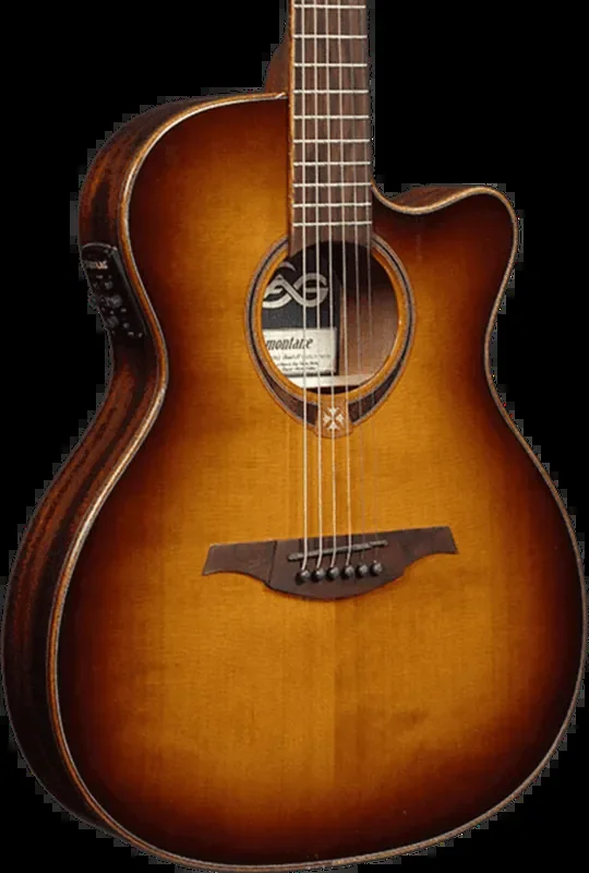 LAG T118ASCE-BRS Tramontane Auditorium Slim Cut Electro – Brown Shadow