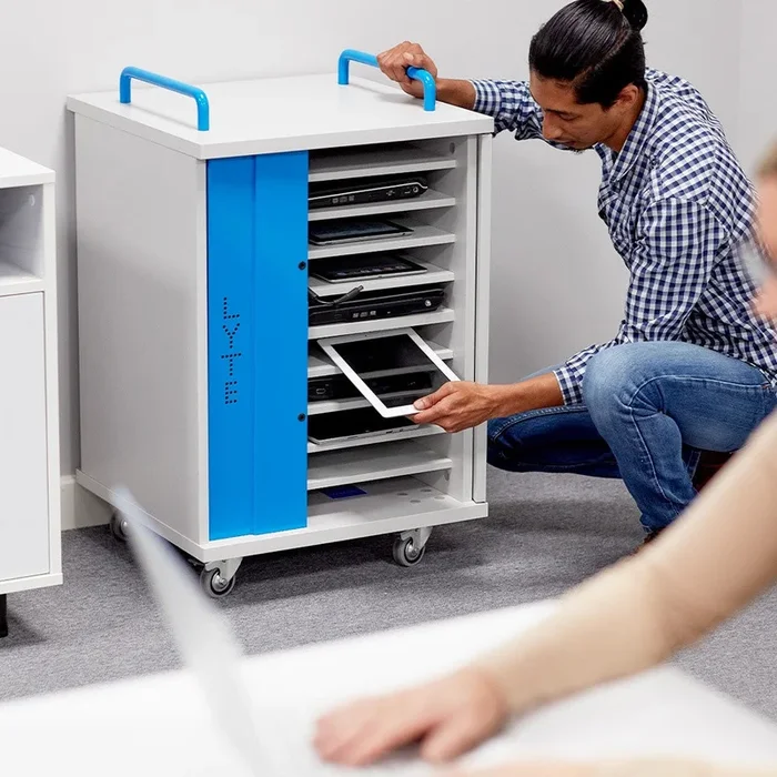 LapCabby Lyte mobile single door AC charging cabinet – 10 devices