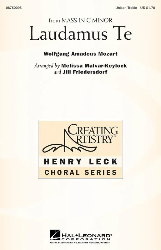 Laudamus Te From Mass In C Minor Unison (Octavo)