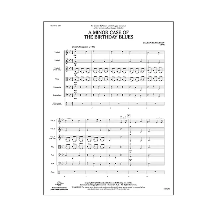 Lauren Bernofsky – A Minor Case Of The Birthday Blues