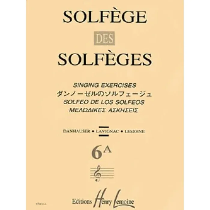 Lavignac, Albert – Solfège des Solfèges Vol.6A sans accompagnement