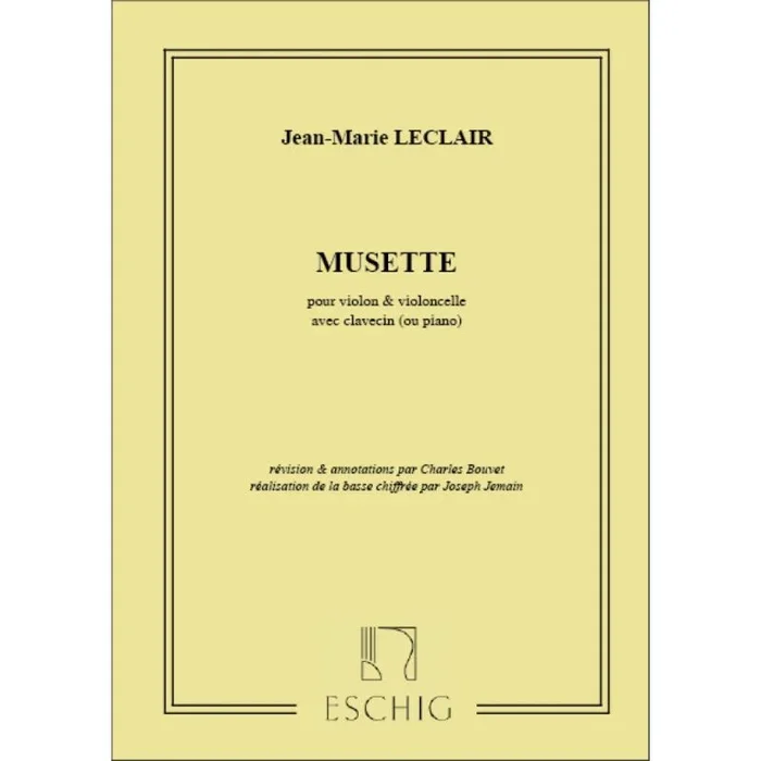 Leclair, Jean-Marie – Musette Violon-Vlc-Piano Ou Clavecin (Bouvet