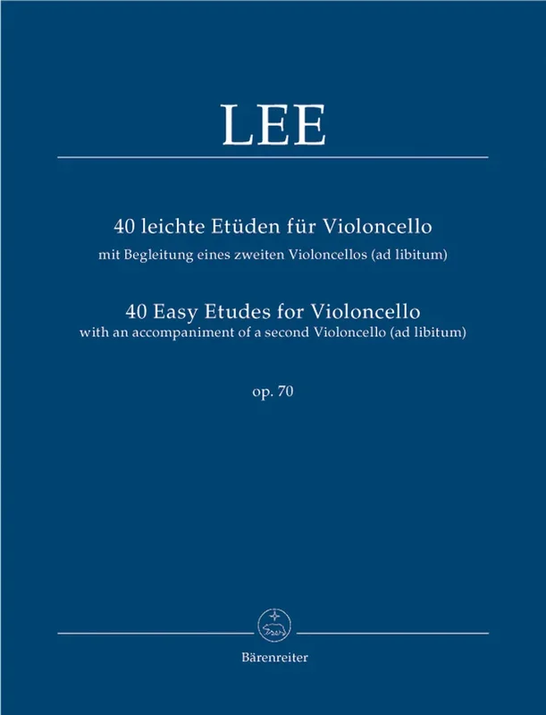 Lee : 40 Easy Etudes for Cello Op 70