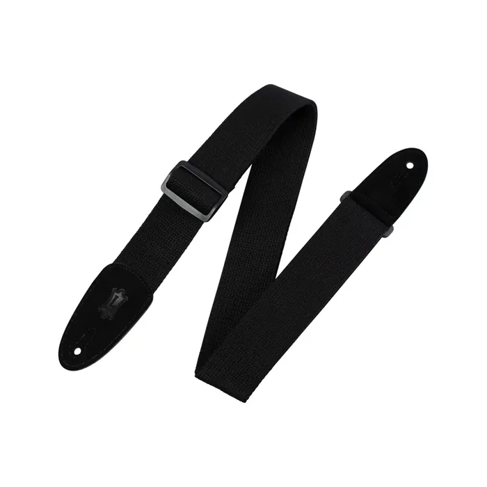 Levy‘s MC8 2inch Cotton with Suede Ends Guitar Strap, Black