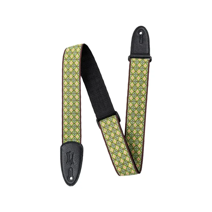 Levys M8HT-25 Original Hootenanny Jacquard Weave Guitar Straps, Green