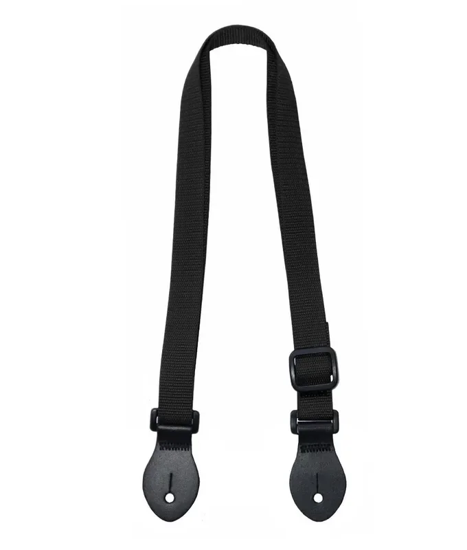 LG 1″ Black Webbed Ukulele Strap