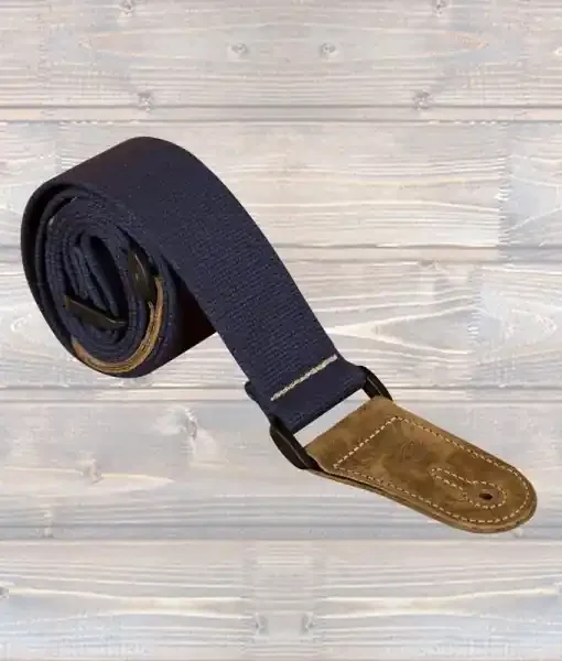 LG 2″ Navy / Blue Cotton Woven Guitar Strap