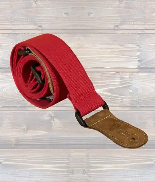 LG 2″ Red Cotton Woven Guitar Strap