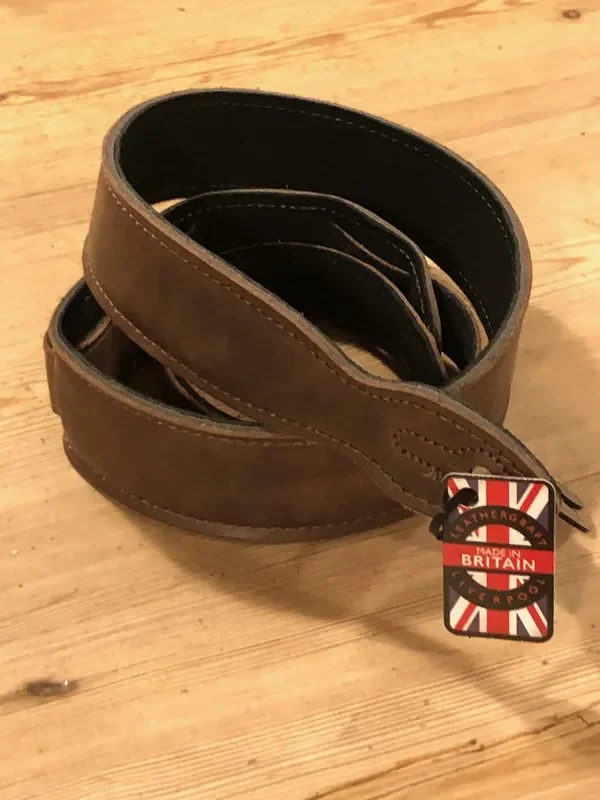 LG “Softy” THIN Brown Leather Ukulele / Mandolin Strap