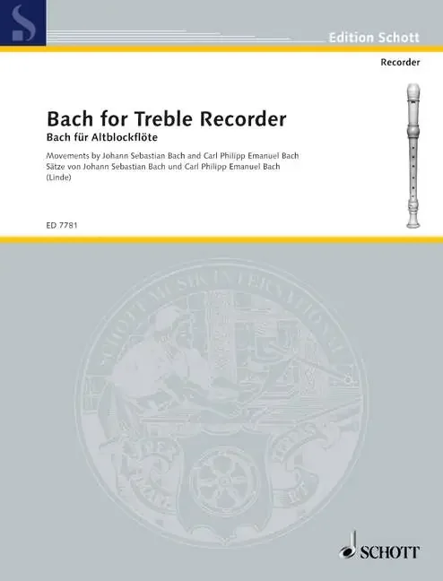 Linde (ed.) Bach for Treble Recorder