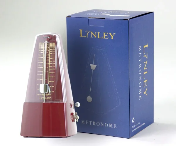 Linley Metronome Plastic with Bell-Classic-GlossRuby