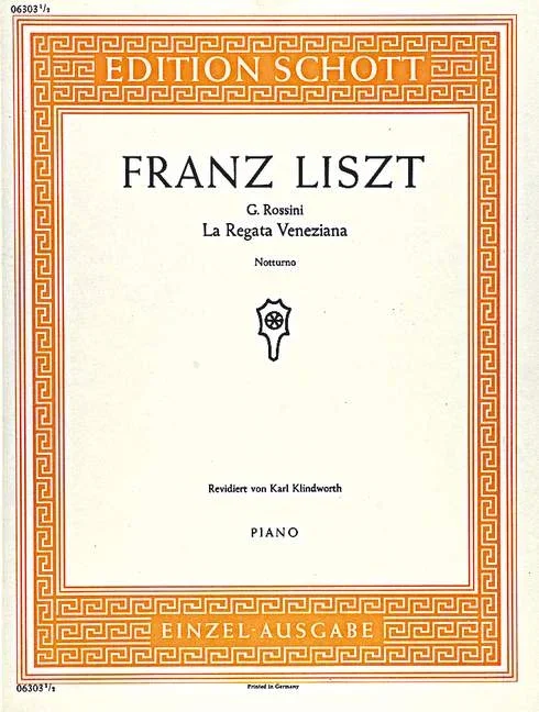 Liszt, Franz : Liszt, Franz : La Regata Veneziana, Notturno – piano – Schott Digital