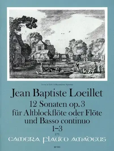 Loeillet 12 Sonatas Op.3 for Treble Recorder and Basso Continuo, Vol. 1