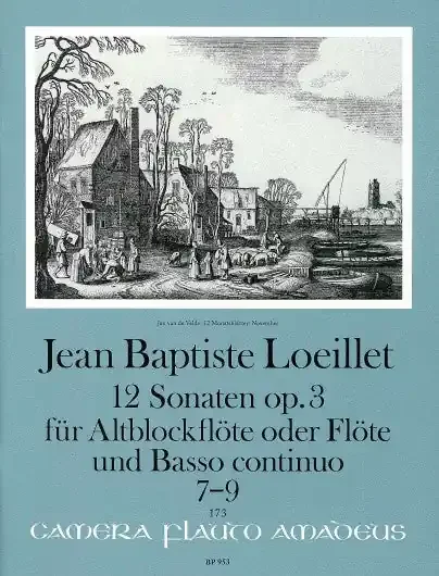 Loeillet 12 Sonatas Op. 3 for Treble Recorder and Basso Continuo, Vol. 3