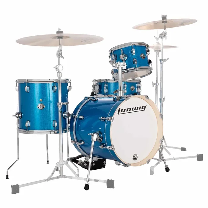Ludwig Breakbeats 4pc Drum Kit Shell Pack – Blue Sparkle