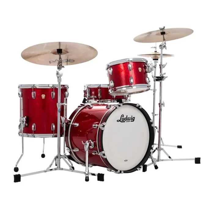 Ludwig Classic Maple Drum Kit Shell Pack, Red Sparkle