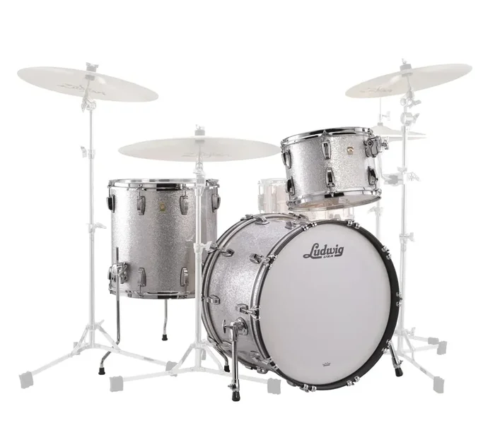 Ludwig Classic Maple Drum Kit Shell Pack, Silver Sparkle
