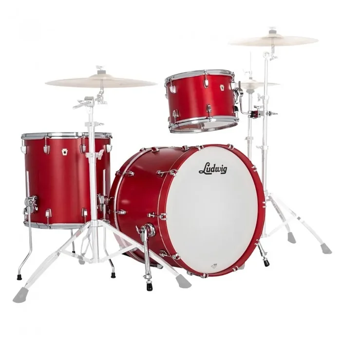 Ludwig Neusonic 3pc Shell Pack, Satin Diablo Red