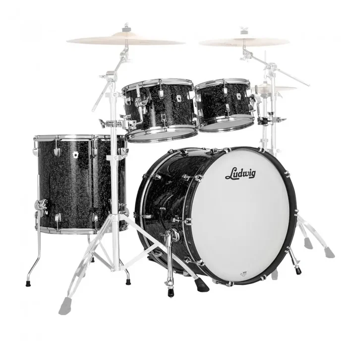 Ludwig NeuSonic Rapid Mod2 4-Piece Drum Kit (Ebony Pearl)