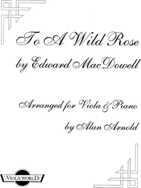 MaCDowell – To A Wild Rose Viola/Piano (Softcover Book)