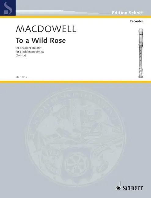 MacDowell To a Wild Rose for Recorder Quintet